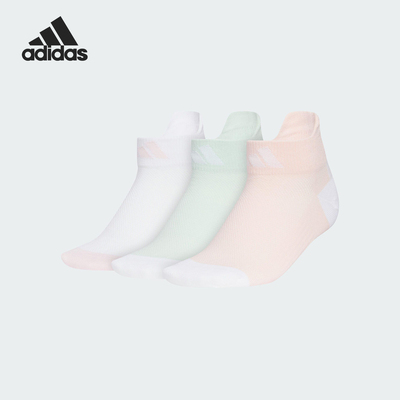Adidas/阿迪达斯官方正品2025年春季儿童透气运动袜三双装JN3850
