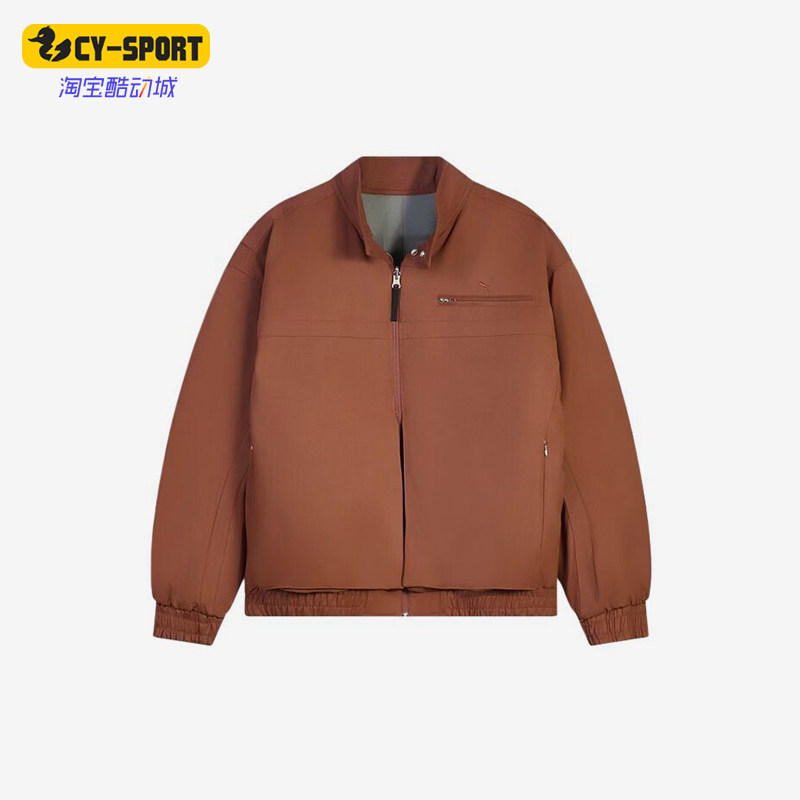 Puma/彪马正品男棕色双面穿立领拉链飞行员经典风格棉服636238-28