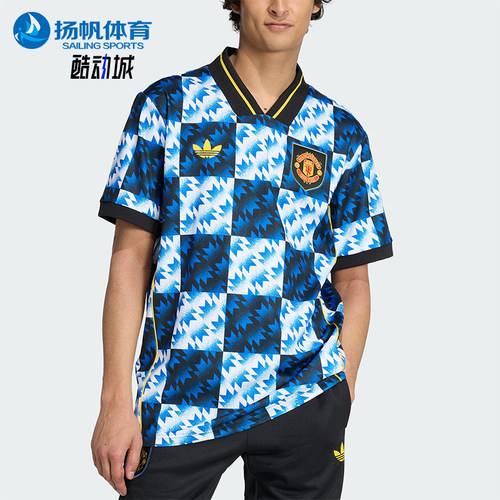 Adidas/阿迪达斯正品三叶草男士刺绣曼联足球宽松运动T恤JN2813