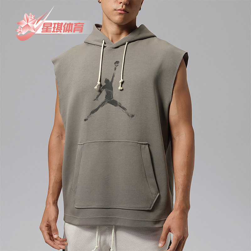 Nike/耐克正品Jordan男士运动连帽套头无袖卫衣IQ7265-029