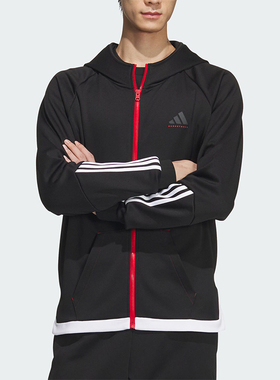 Adidas/阿迪达斯正品新款男士篮球运动连帽夹克外套JL7586