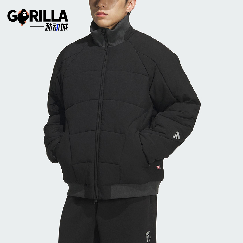 Adidas/阿迪达斯正品2025秋季款男士日常保暖运动宽松棉服KC2570