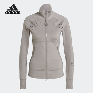 Adidas/阿迪达斯正品SMC 女子紧身训练运动夹克外套 GL5293