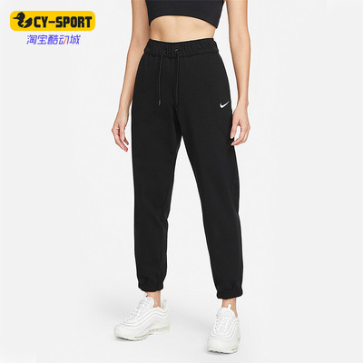 耐克女透气系带松紧运动休闲长裤