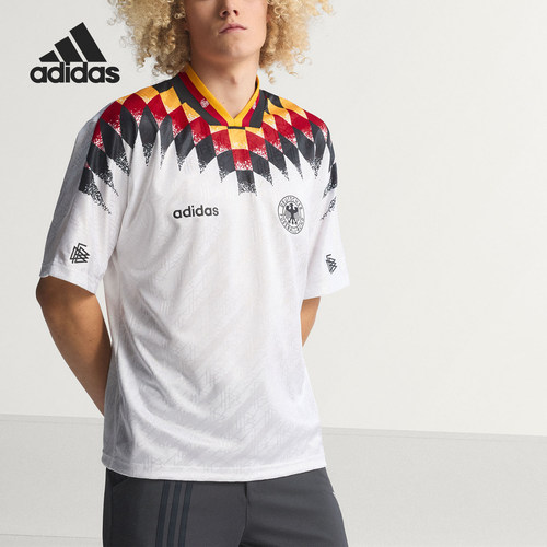 Adidas/阿迪达斯正品夏季款男士刺绣复古休闲短袖T恤JN3705