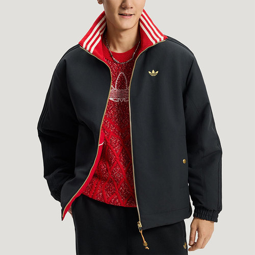 Adidas/阿迪达斯正品三叶草男士潮流新年款保暖双面棉服KT0639