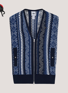 Adidas/阿迪达斯正品三叶草男女宽松经典时尚休闲针织马甲KU6909