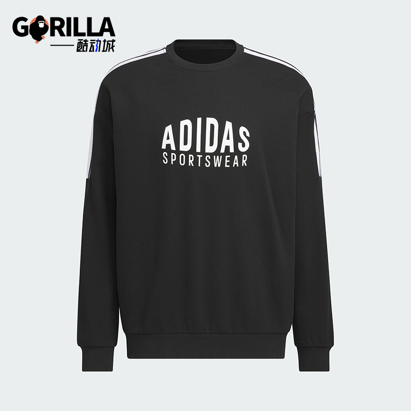 Adidas/阿迪达斯正品V GFX CREW男女运动套头休闲印花卫衣KF5210