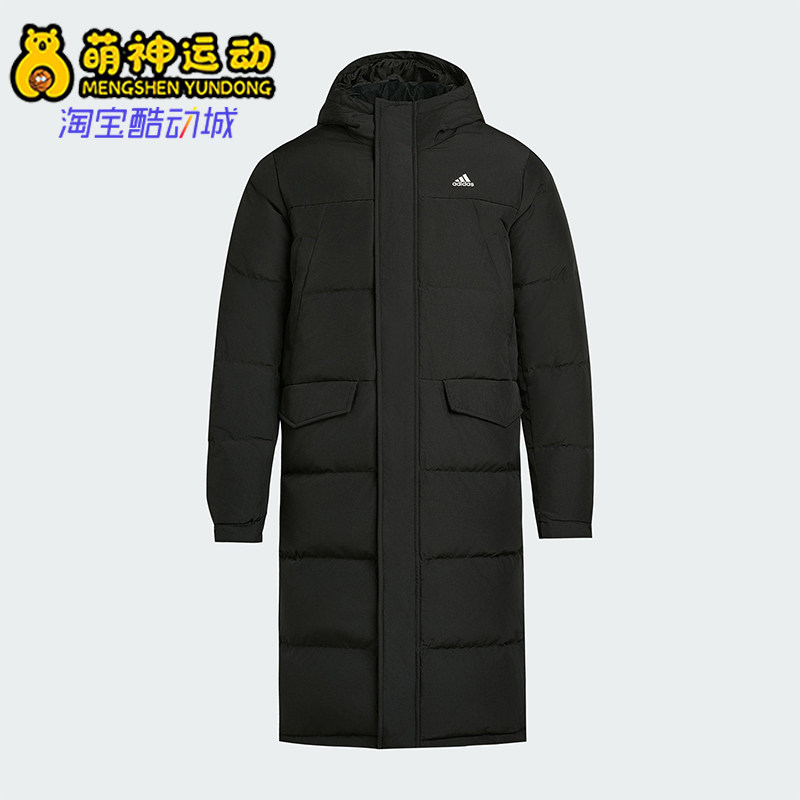 Adidas/阿迪达斯正品冬季男女连帽保暖长款运动休闲羽绒服KF6748
