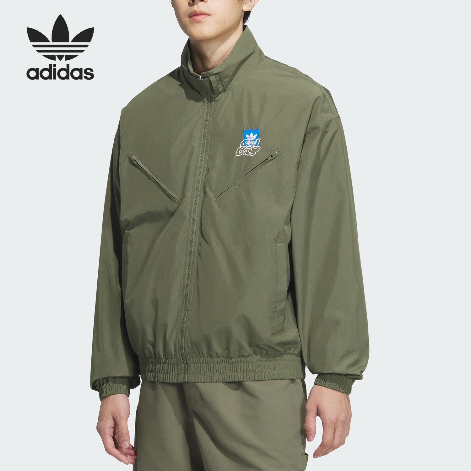 Adidas/阿迪达斯正品三叶草男士休闲时尚耐穿户外外套JN1661
