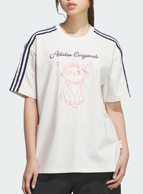 Adidas/阿迪达斯正品三叶草女士宽松户外耐穿经典休闲短袖KC3099