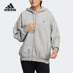 Adidas 女子加绒保暖连帽外套HM2813 2022冬季 阿迪达斯官方正品