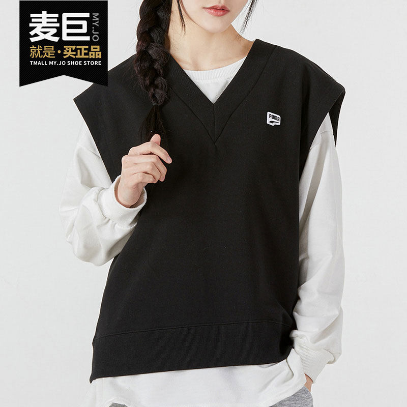 Puma/彪马正品夏新款休闲无袖背心T恤女子运动马甲535358-01