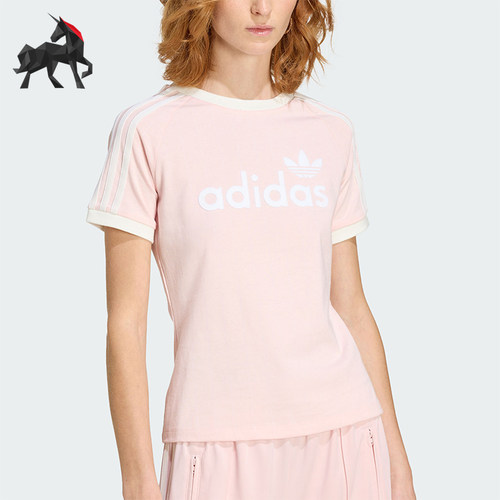 Adidas/阿迪达斯正品LINEAR CALI TEE女士经典修身运动T恤KS9293