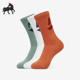 斯凯奇正品 CREW SOCK男女同款 Skechers 运动中筒袜三双装 L322U011