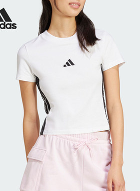 Adidas/阿迪达斯正品W 3S SJ BABY T女士修身短袖T恤JE1239