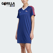 Adidas 三叶草女士足球休闲运动连衣裙JF0565 阿迪达斯正品