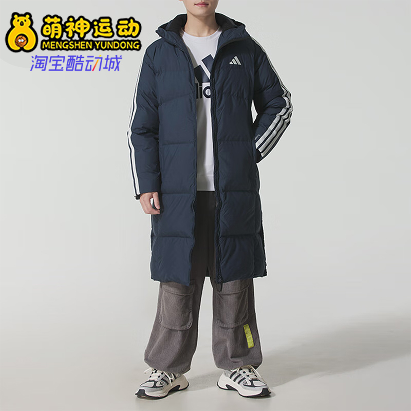 Adidas/阿迪达斯正品2025冬季款男士日常连帽保暖羽绒服KC2499