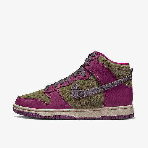 Nike/耐克正品Dunk女士休闲高帮复古耐磨拼接系带板鞋FB1273-500