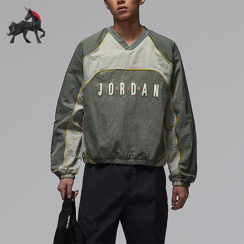 Nike/耐克正品JORDAN男士拼接印花梭织经典长袖上衣IF1836-351