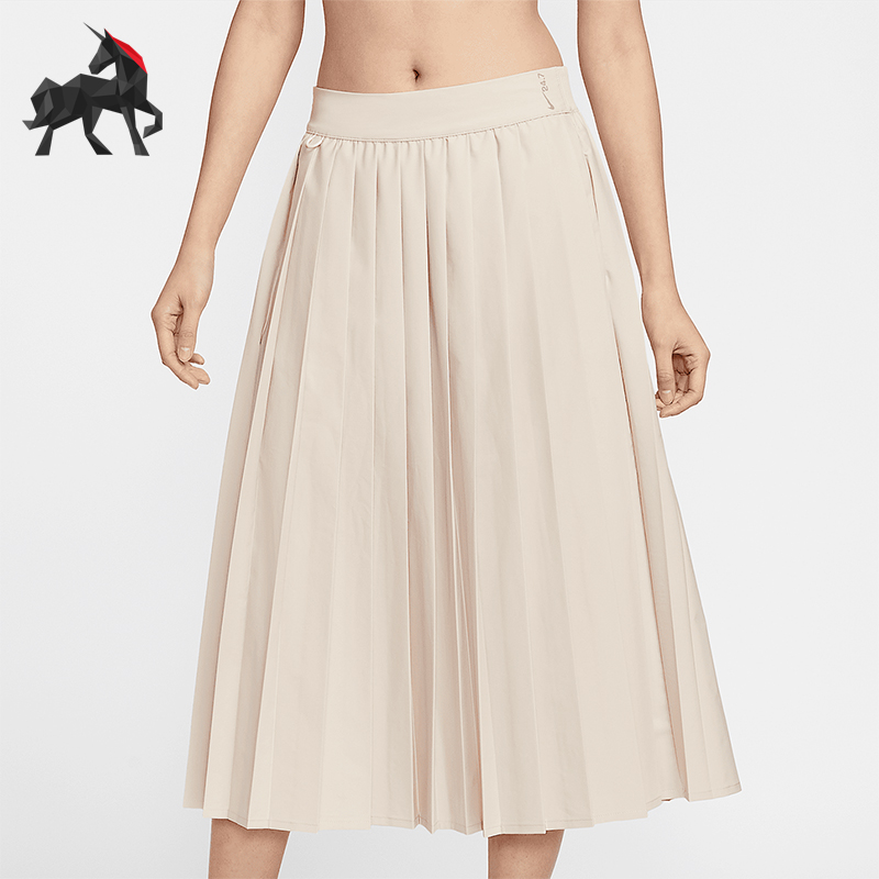 Nike/耐克正品2025夏季款女士宽松透气经典褶裥半身裙HQ8154-104