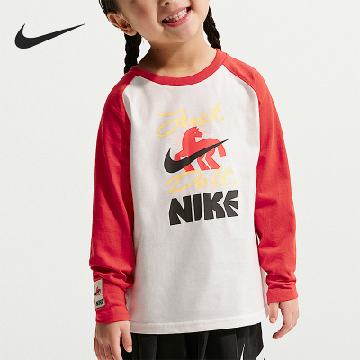Nike/耐克正品Sportswear婴童休闲圆领拼接长袖上衣IV4759-133