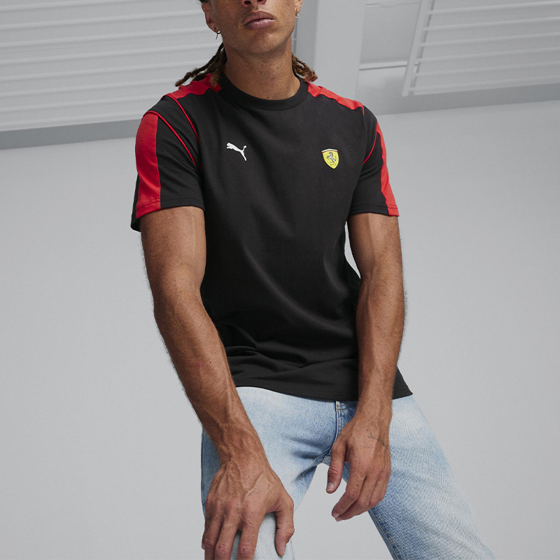 Puma/彪马官方正品夏季新款男士拼接法拉利赛车短袖T恤623811-01