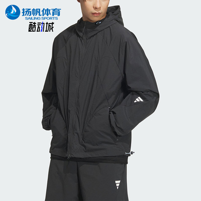 Adidas/阿迪达斯正品2025男士梭织经典宽松运动轻薄外套JZ8713