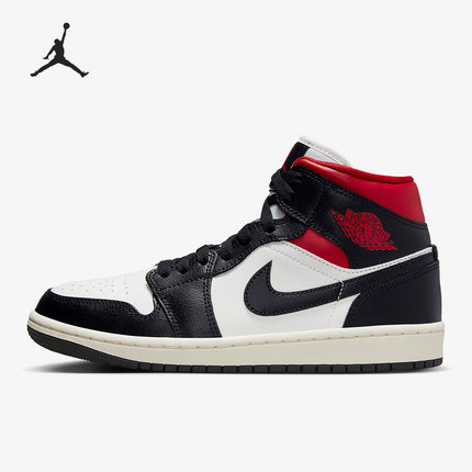 Nike/耐克官方正品Air Jordan 1 Mid AJ1女子中帮板鞋BQ6472-061