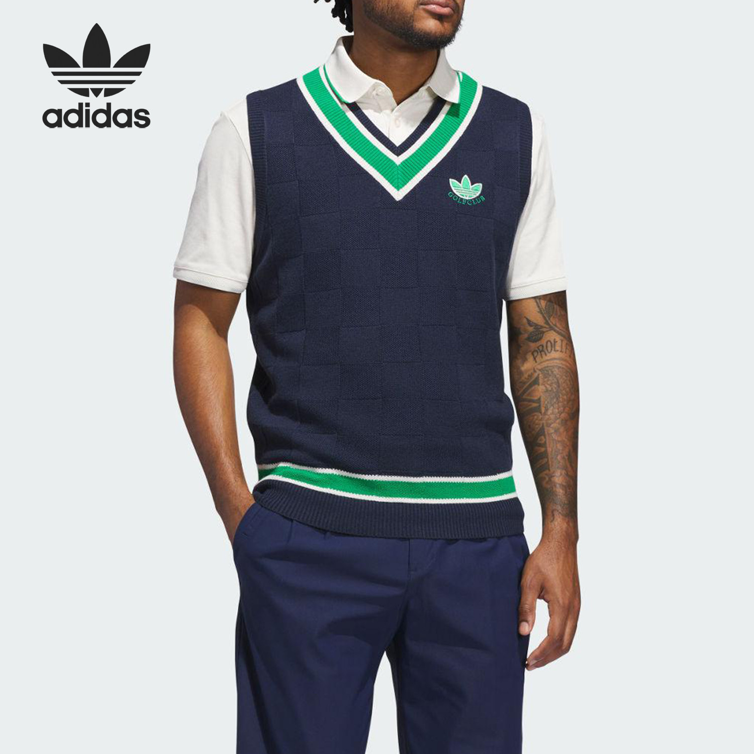Adidas/阿迪达斯官方正品三叶草男士高尔夫运动针织马甲JN9736,运动服/休闲服装,单马甲,淘宝优惠券,粉丝福利购,淘宝优惠卷