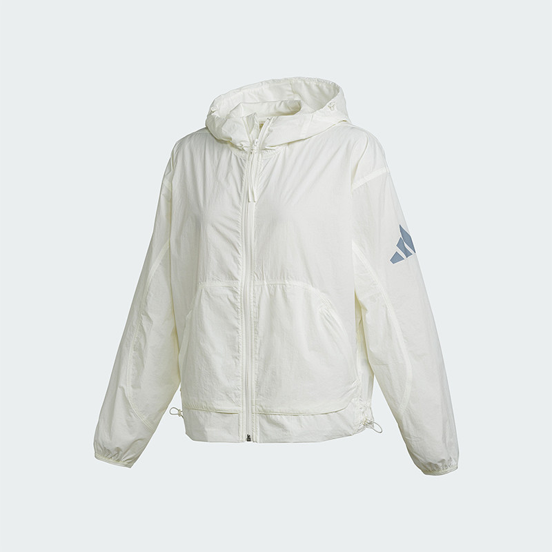 Adidas/阿迪达斯正品W CE Q2 WB 女士运动经典宽松连帽外套JC5114