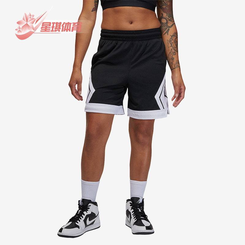 Nike/耐克正品JORDAN女士耐穿运动拼接透气篮球短裤FB4589-010