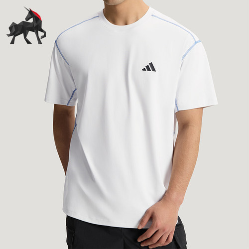 Adidas/阿迪达斯正品LOOSE T-SHIRT男士运动凉感短袖T恤KZ2247