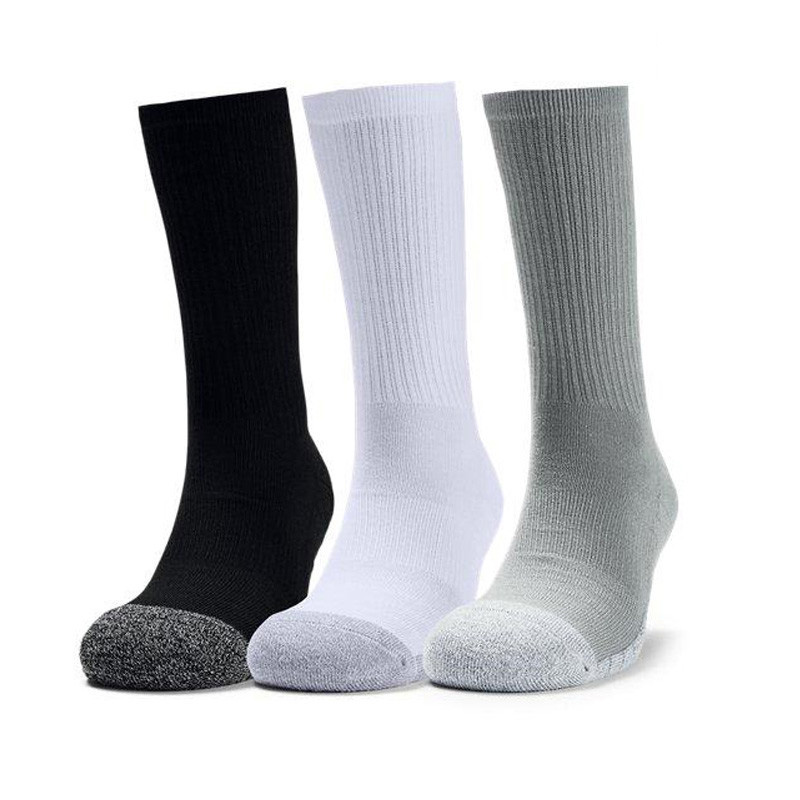 安德玛正品运动袜子长筒袜男女袜健身训练篮球袜3双装袜子1346751