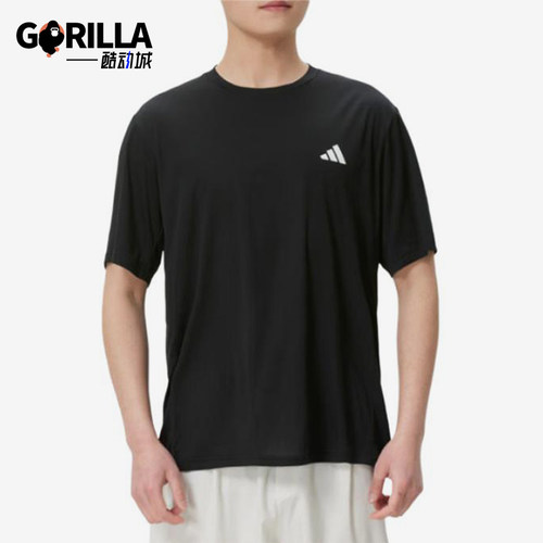 Adidas/阿迪达斯正品圆领套头短袖跑步T恤新款短袖T恤KU8712