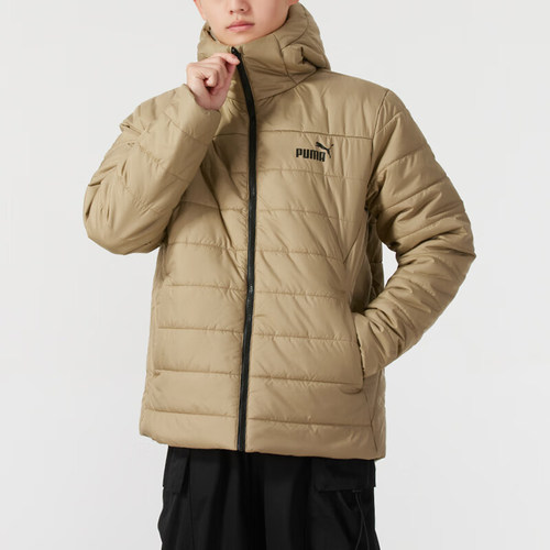 彪马男士运动休闲保暖连帽棉服