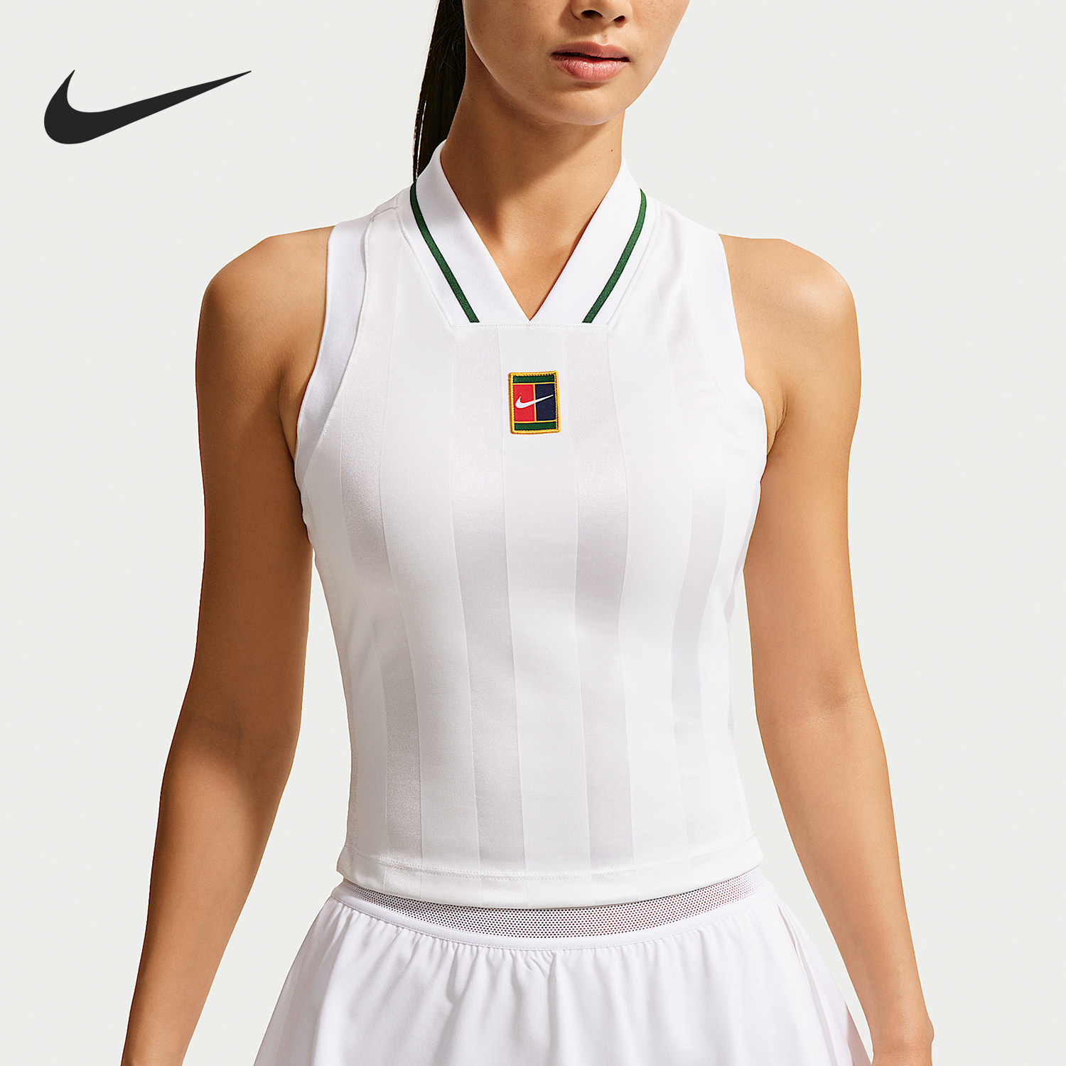 Nike/耐克官方正品女士经典时尚透气V领运动无袖T恤IV5714-100
