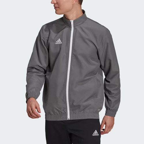 Adidas/阿迪达斯正品男灰色拉链拼接细节经典休闲夹克外套H57535