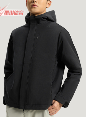 Adidas/阿迪达斯正品武宗系列新款男黑色经典保暖夹克外套KG0826