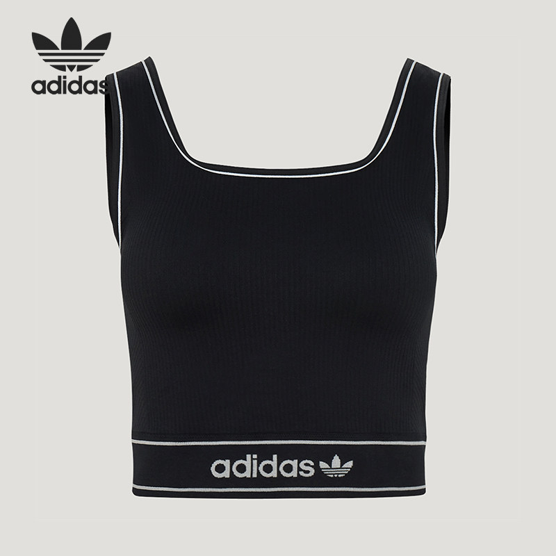 Adidas/阿迪达斯正品女士经典时尚透气休闲运动背心T恤LF4590