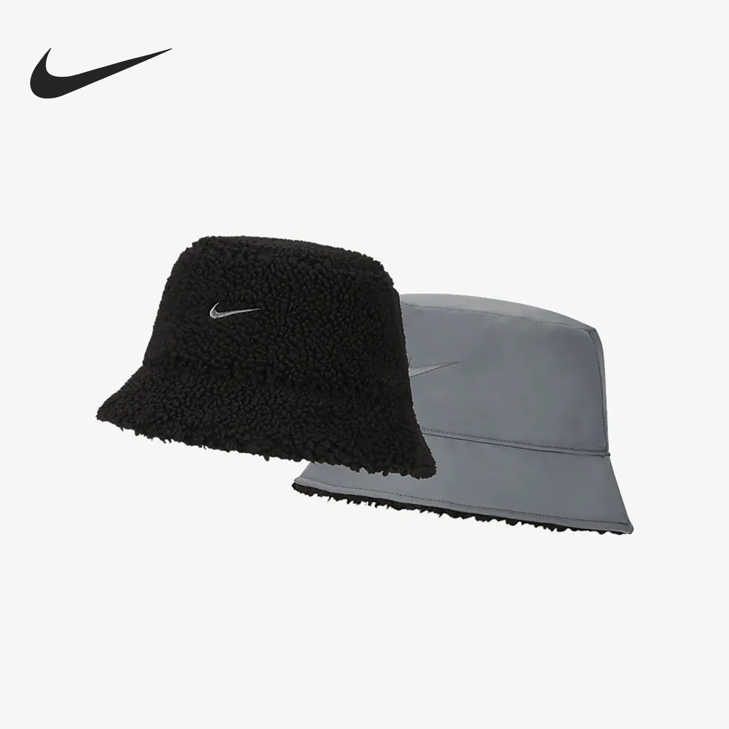 Nike/耐克正品新款男女双面戴加绒仿羊羔绒渔夫帽DV3165-010