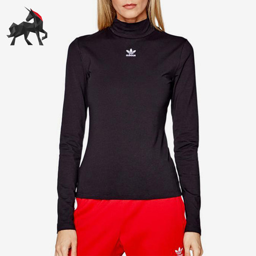 Adidas/阿迪达斯正品三叶草女士高领修身经典运动长袖T恤GN4791