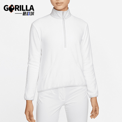 Nike/耐克正品2025新款女士摇粒绒长袖高尔夫上衣DA3237-100