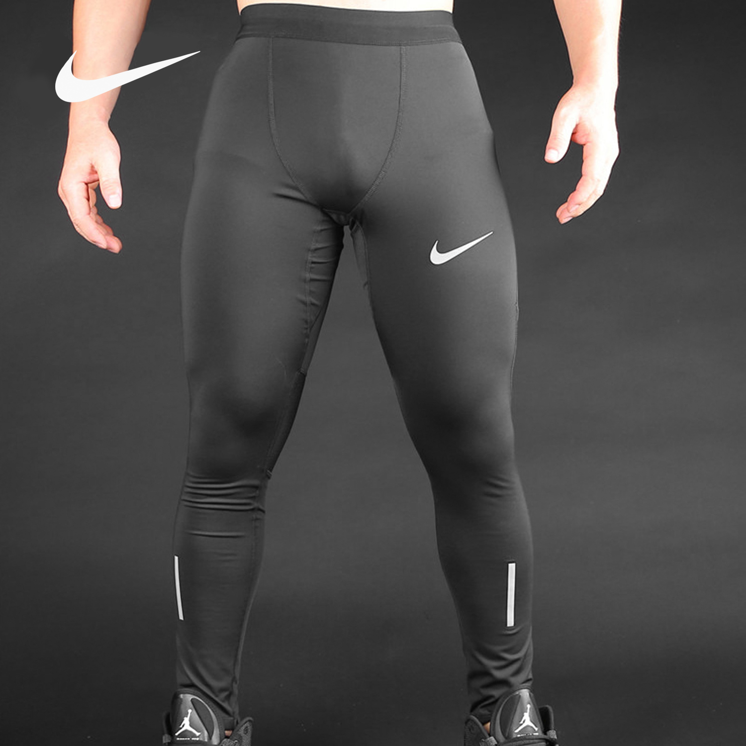 Nike/耐克正品 POWER TECH 27男子跑步紧身弹力裤运动长裤857846