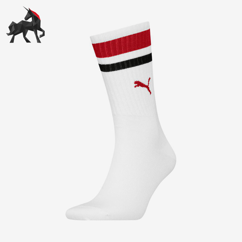 Puma/彪马正品中筒袜新款男女白红黑色休闲经典运动袜947641-04