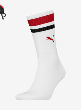 Puma/彪马正品中筒袜新款男女白红黑色休闲经典运动袜947641-04
