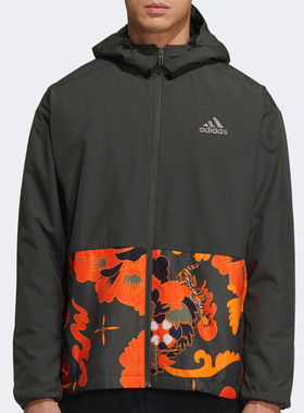 Adidas/阿迪达斯正品新款男子舒适运动休闲连帽夹克外套 GT6485