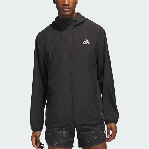 Adidas/阿迪达斯正品2025男士拉链反光运动跑步连帽外套IL7230