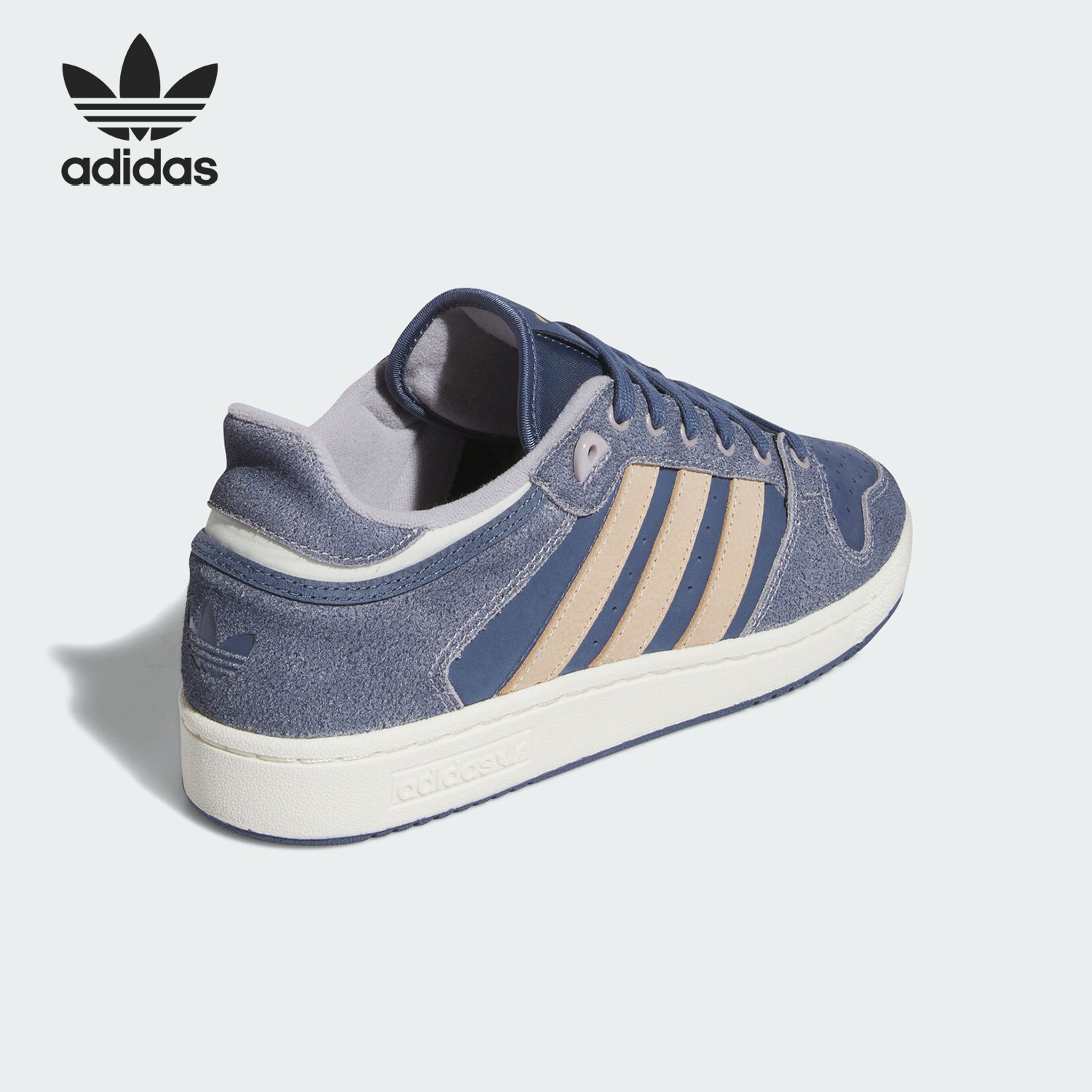 Adidas/阿迪达斯官方正品三叶草男女低帮翻毛皮运动板鞋IH3066