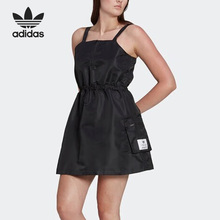 阿迪达斯官方正品 Adidas 女子运动吊带连衣裙HL9066 三叶草时尚